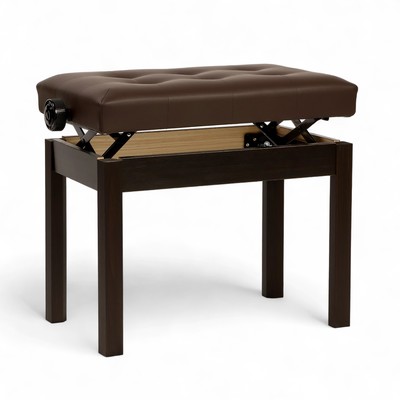 Банкетка для пианино Music Life сиденье 55 х 34, высота 48-58 см, коричневая