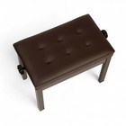 Банкетка для пианино Music Life сиденье 55 х 34, высота 48-58 см, коричневая - Фото 4