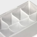 Органайзер для хранения белья LaDо́m, 8 ячеек, 24×14×10 см, серый - Фото 5