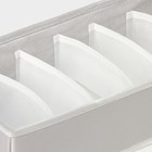 Органайзер для хранения белья LaDо́m, 6 ячеек, 34×15×10 см, серый - Фото 5