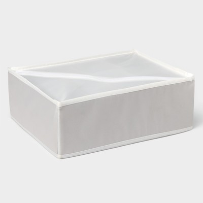 Органайзер для хранения белья LaDо́m, 12 ячеек, 32×24×12 см, серый