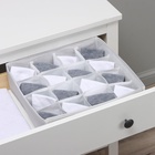 Органайзер для хранения белья LaDо́m, 16 ячеек, 32×32×12 см, серый - Фото 8