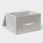 Короб стеллажный для хранения с крышкой LaDо́m, 40×30×25 см, серый - Фото 5
