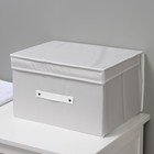 Короб стеллажный для хранения с крышкой LaDо́m, 40×30×25 см, серый - Фото 7