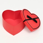 Набор подарочных коробок сердце 3 в 1, L:27×27×12cm M:23.5×23×11cm S:19×19×10cm - Фото 5