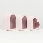 Набор подарочных коробок с окном 3 в 1 сердца L:28.5×26.3×13 M:26×24×11.5 S:23.5×21.5×10 см - Фото 2