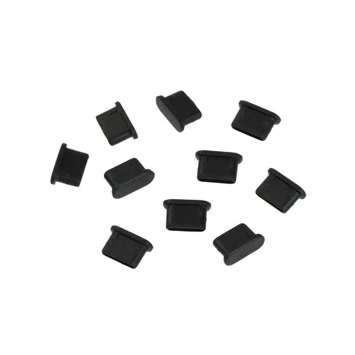 Заглушка Type-c, чёрный, пластик, набор 10 шт. - Фото 1