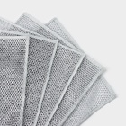 Сетка для мытья посуды узелковая, металлическая, однослойная, 5 шт., 19×19 см - Фото 4