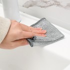 Сетка для мытья посуды узелковая, металлическая, однослойная, 5 шт., 19×19 см - Фото 8