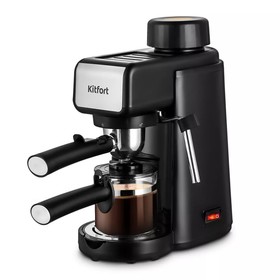 Кофеварка Kitfort КТ-7259, рожковая, 800 Вт, 0.24 л, капучинатор, чёрный
