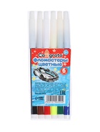 Фломастеры 6 цветов Calligrata «Машинка», невентилируемый колпачок - Фото 2