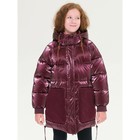 Куртка для девочек, рост 134 см, цвет черничный - фото 110791439