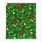 Пакет подарочный новогодний ламинированный «Веточки», 26×32×12 см - Фото 2