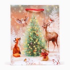 Пакет подарочный новогодний ламинированный «Зверята у ёлки», 18×22.3×10 см - Фото 2