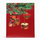 Пакет подарочный новогодний ламинированный «Паровозик», 18×22.3×10 см - Фото 2