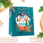 Пакет подарочный новогодний ламинированный «Стеклянный шар», 18×22.3×10 см - Фото 1