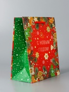 Пакет подарочный новогодний ламинированный «С новым годом!», 18×22.3×10 см - Фото 3