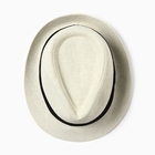 Шляпа мужская MINAKU, цвет светло-бежевый р-р 58 - фото 25337063