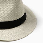 Шляпа мужская MINAKU, цвет светло-бежевый р-р 58 - фото 25337064