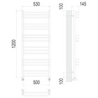 Полотенцесушитель водяной TERMINUS "Соренто" П18, 500x1200 мм, нижнее подключение, хром - Фото 3