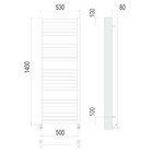 Полотенцесушитель водяной TERMINUS "Тоскана" П23, 500x1400 мм, нижнее подключение, хром - Фото 4
