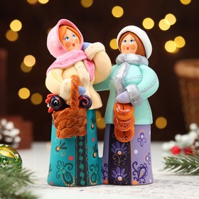 Ковровская игрушка "Кумушки, зима", керамика