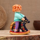Ковровская игрушка "Малыш на лошадке", керамика - фото 12149254