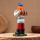 Ковровская игрушка "Мужик с вязанкой дров", керамика - фото 12149259