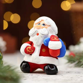 Ковровская игрушка-свисток "Дед Мороз", керамика