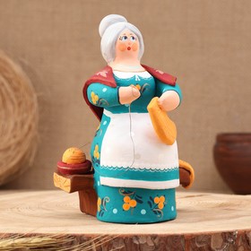 Ковровская игрушка "Скамейка Бабка вяжет", керамика