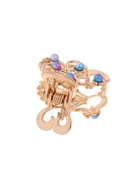 Крабик для волос «Адель», павлин, 2.5 см, золото (комплект 6 шт) - фото 43306497