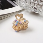 Краб для волос «Адель», вишенки, 2.5 см, золото (комплект 6 шт) - фото 45492425