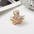 Крабик для волос «Адель», бабочка, 2.5 см, золото (комплект 6 шт) - фото 43306500