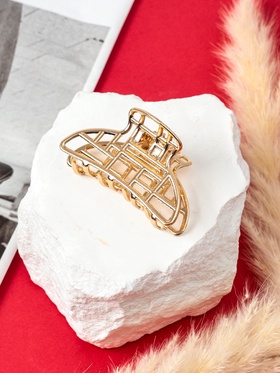 Крабик для волос «Кара», сеточка, 5 см, золото (комплект 6 шт)