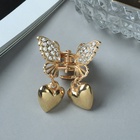 Крабик для волос «Милада», сердечки, 2.5 см, золото 10454942