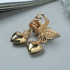 Крабик для волос «Милада», сердечки, 2.5 см, золото 10454942