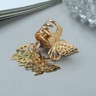 Крабик для волос «Милада», резные бабочки, 2.5 см, золото (комплект 6 шт) - фото 43306537