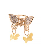 Крабик для волос «Милада», маленькие бабочки, 2.5 см, золото (комплект 6 шт) - фото 43306545