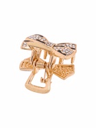 Крабик для волос «Кая», бант, 2.5 см, золото (комплект 6 шт) - фото 49351298