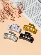 Краб для волос "Пелагея" прямой, 6,5 см, микс (12 шт) - фото 809121802