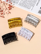 Крабик для волос «Пелагея», прямой зубья, 6.5 см, МИКС (комплект 12 шт) - фото 53860863