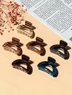 Крабик для волос «Виола», полосы, 6 см, МИКС 10530869