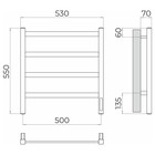 Полотенцесушитель электрический TERMINUS "Ното" П4, 500x550 мм, хром - Фото 4