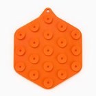 Лизательный коврик - миска для медленного кормления, оранжевый, 18.5 см × 16 см - Фото 5