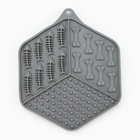 Лизательный коврик - миска для медленного кормления, серый, 18.5 см × 16 см - Фото 2