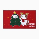 Новый год. Набор полотенец "Доляна" Merry catmas 35х60см-3шт.,100% хлопок 160 г/м2 - Фото 6