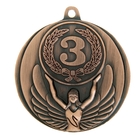 Медаль призовая 017 диам 4,5 см. 3 место. Цвет бронз. Без ленты - Фото 2