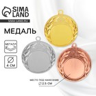 Медаль под нанесение золото 033, d=4 см, без ленты - Фото 1