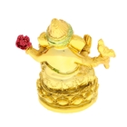 Нэцкэ золото "Ганеша с цветком и стрекалом" 8 х 5,3 х 8,3 см - Фото 2