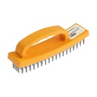 Щетка металлическая ручная ТУНДРА, пластиковая рукоятка, 6-рядная - Фото 7